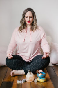 Sara Drury practicing yoga - finding purpose